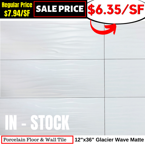 Glacier Wave Matte 12"x36" - Flooring Avenue